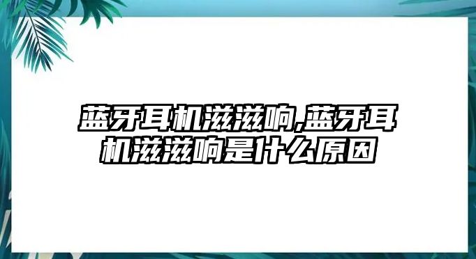 藍(lán)牙耳機(jī)滋滋響,藍(lán)牙耳機(jī)滋滋響是什么原因