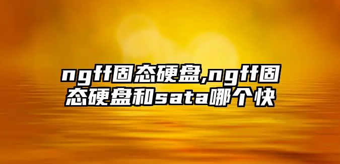 ngff固態(tài)硬盤,ngff固態(tài)硬盤和sata哪個(gè)快