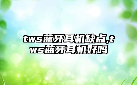 tws藍牙耳機缺點,tws藍牙耳機好嗎